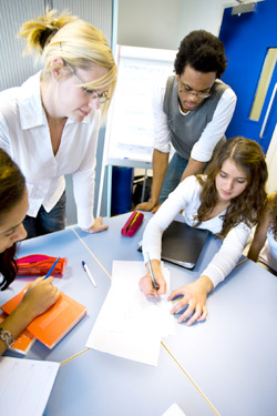 Group Working with Student